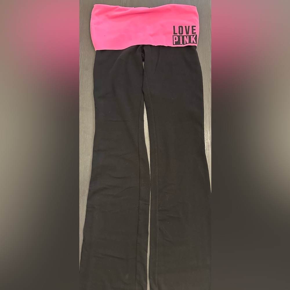 Victoria’s Secret Pink Fold Over Flare Leggings/Yoga Pants - Size Small